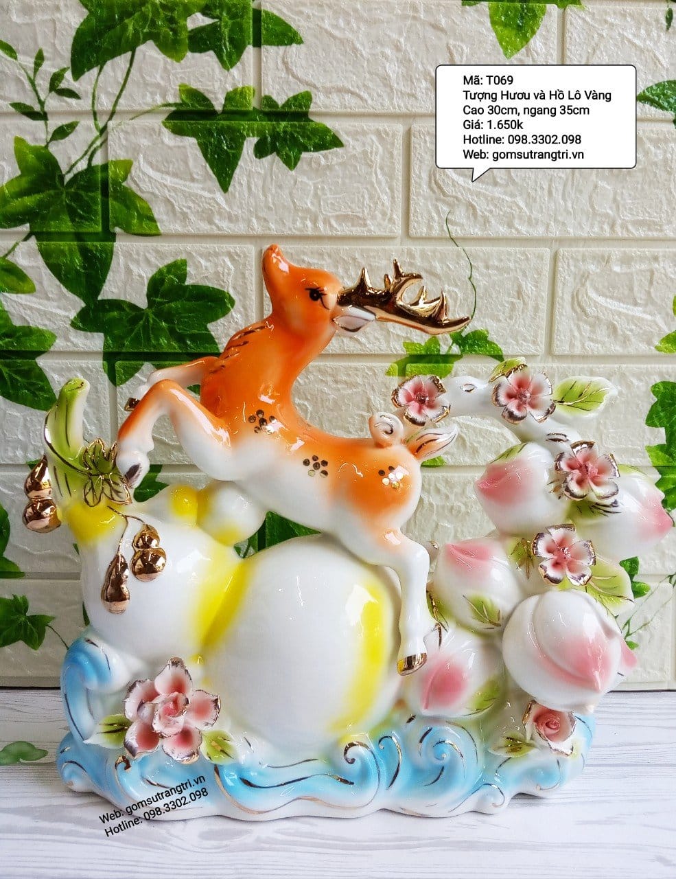 TƯỢNG HƯƠU VÀ HỒ LÔ VÀNG